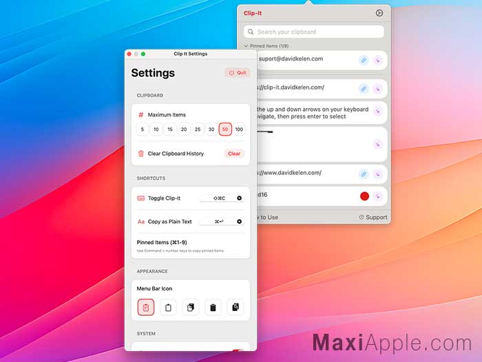 clip-it-macos-mac-gestionnaire-presse-papier-open-source-gratuit