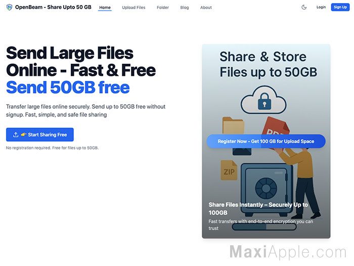 openbeam-partage-transfert-gros-fichiers-dossiers-volumineux-50go-mac-pc-gratuit