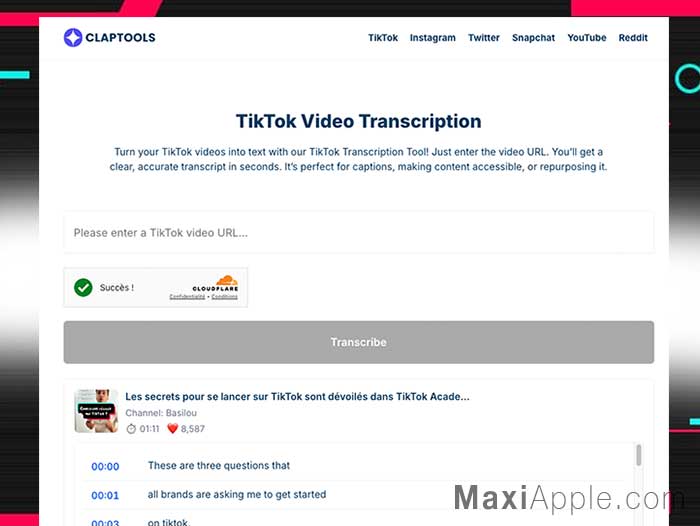 claptools-ai-transcription-video-texte-ia-tiktok-illimite-gratuit-mac-pc-ios-android
