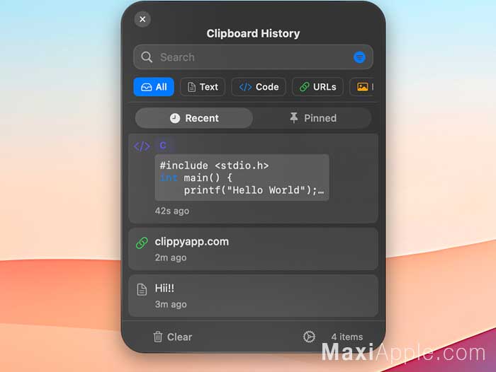 clippy-mac-macos-gestionnaire-presse-papiers-illimite-macos-mac-gratuit