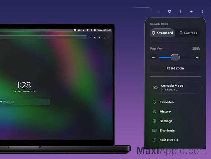 omega-navigateur-macos-mac-webkit-rapide-securise-gratuit-blockage-pistage-publicite-empreinte-numerique