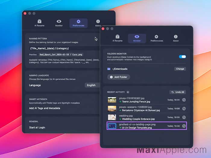 zush-ai-app-logiciel-mac-macos-renommer-photo-images-gratuit