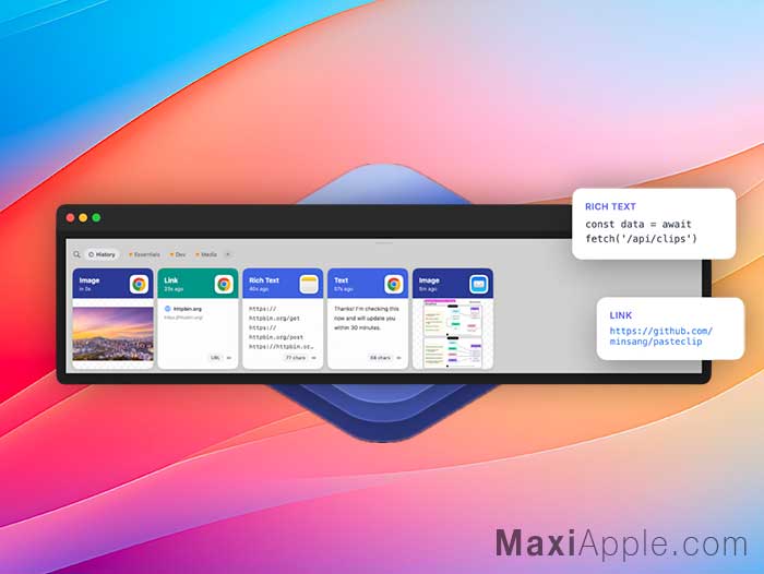 pasteclip-app-logiciel-gestion-gestionnaire-presse-papiers-macos-mac-gratuit