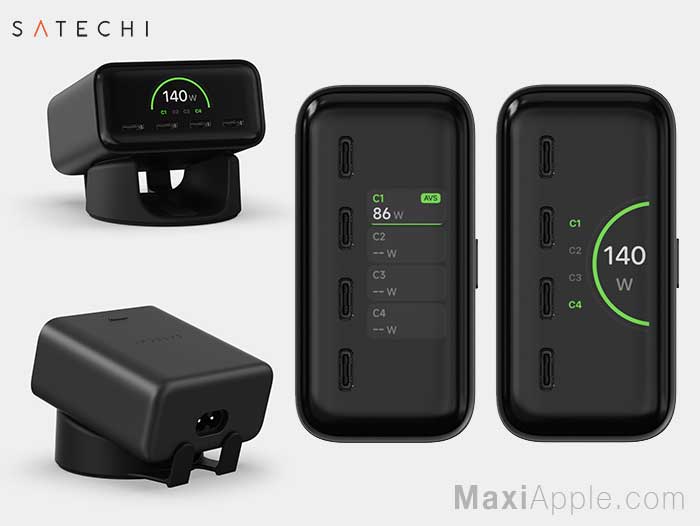 satechi-chargeview-hub-4-ports-usb-c-pd-140w-chargeur-ecran-digital-avis-prix