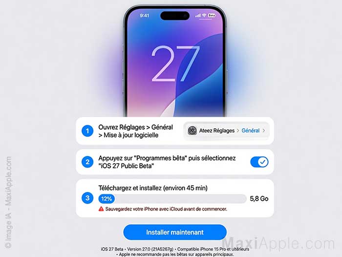 comment-installer-version-beta-iOS-27-sans-fil-ordinateur-mac-pc-guide-tutoriel