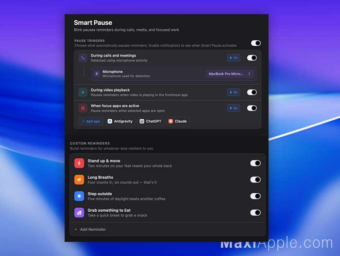 blink-app-logiciel-pause-yeux-posture-hydratation-macos-mac-gratuit
