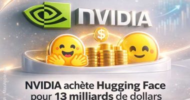 nvidia-rachat-hugging-face-ai-plateforme-ia-francaise-americaine-hugging-milliards-dollars
