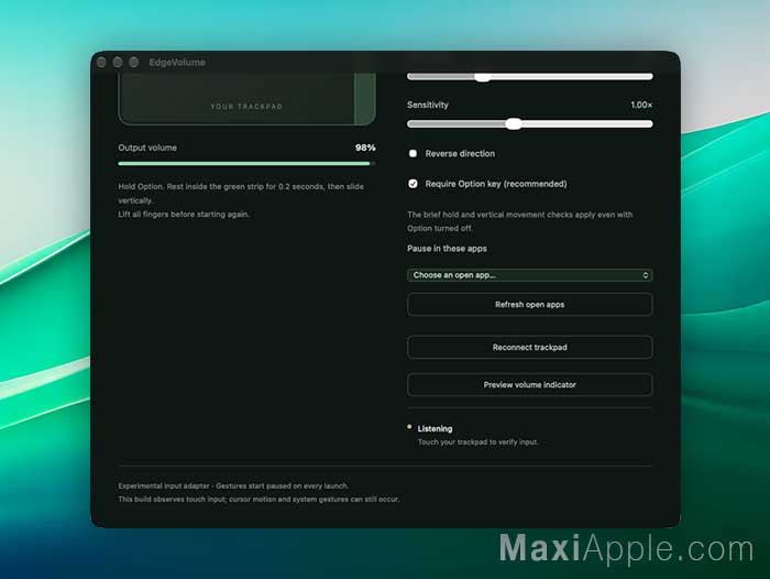 edgevolume-app-controler-son-audio-trackpad-mac-macos-gratuit